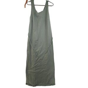 Nina Piccalino Lagenlook Sleeveless Maxi Dress Olive Size 14
